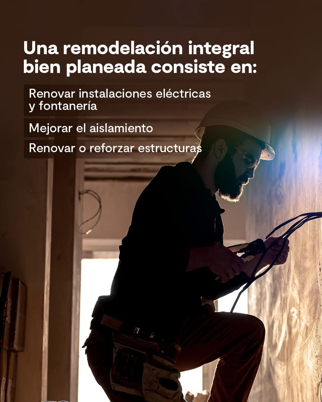 Remodelación integral con renovación de instalaciones